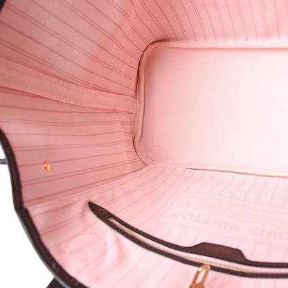 Louis Vuitton Damier Ebene Neo Neverfull MM Rose Ballerine 11 of 13