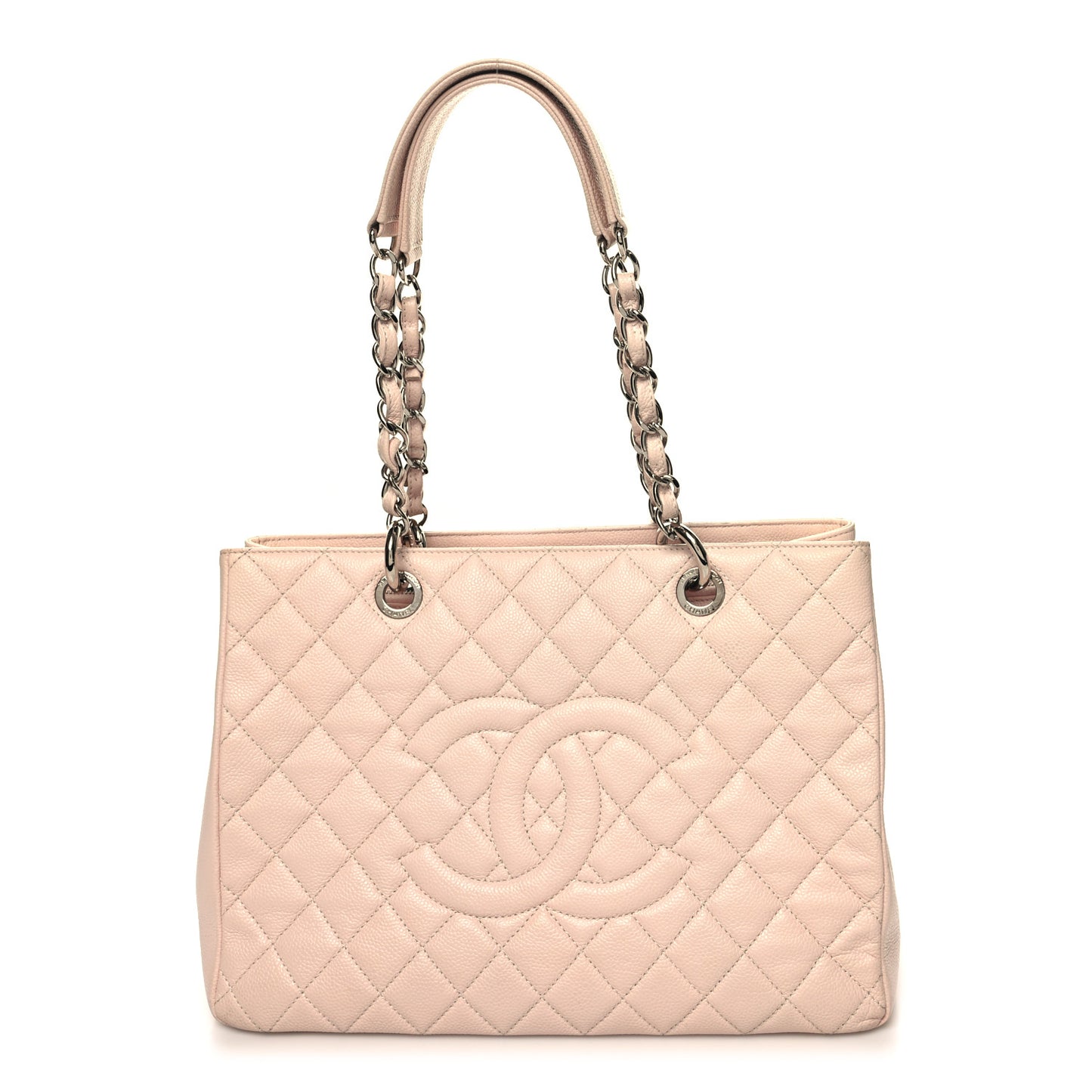 Caviar Quilted Grand Shopping Tote GST Light Pink