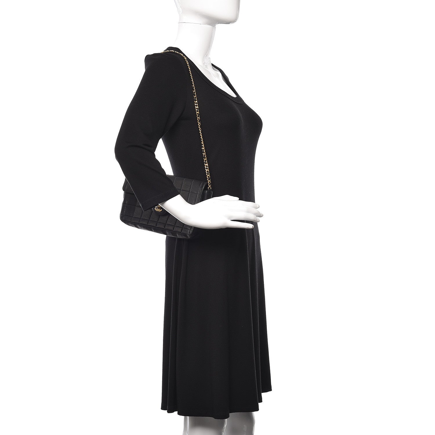 Chanel Lambskin East West Chocolate Bar Flap Black 2 of 15