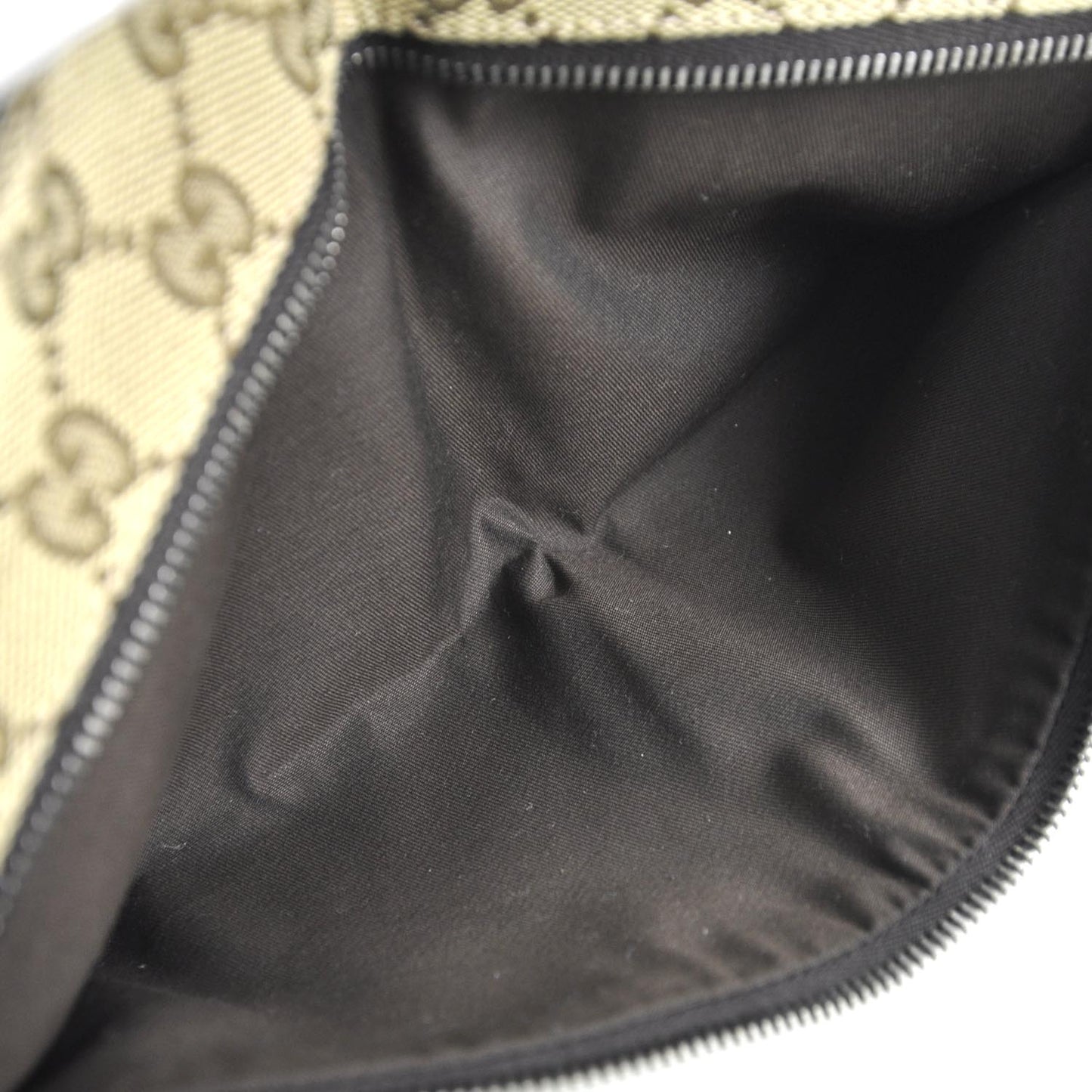 GG Monogram Web Double Pocket Belt Bag Ebony