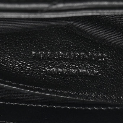 Saint Laurent Calfskin Y Quilted Monogram Monochrome Small Loulou Chain Satchel Black 6 of 12