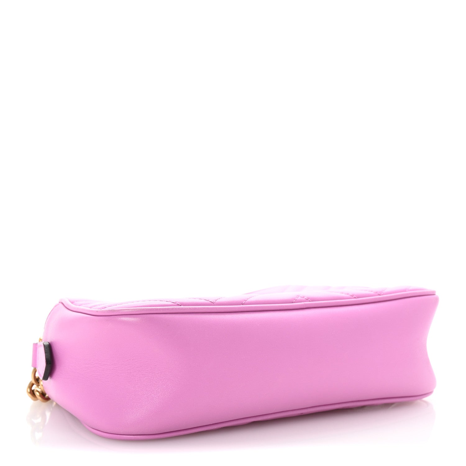 Gucci Calfskin Matelasse Small GG Marmont Chain Shoulder Bag Candy Mousse 4 of 10