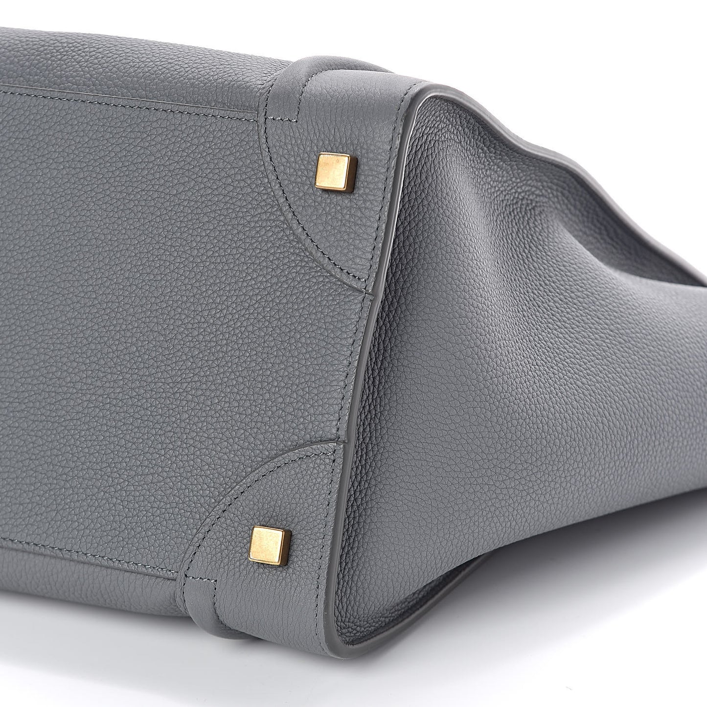 Drummed Calfskin Mini Luggage Kohl