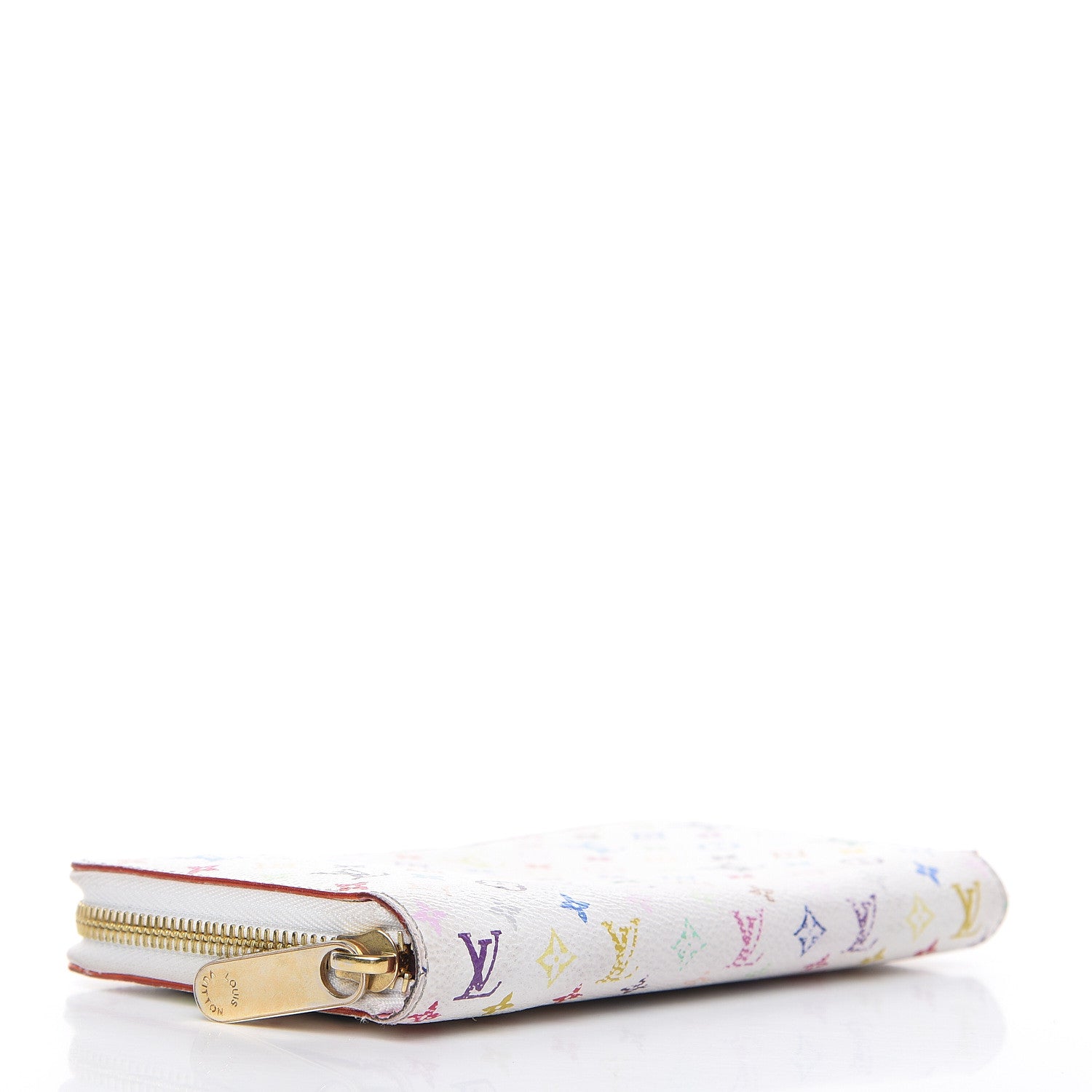 Louis Vuitton Monogram Multicolor Zippy Wallet White Litchi 4 of 16