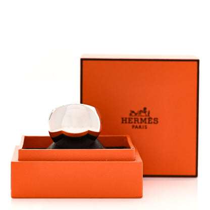 Hermes Sterling Silver Resin Quark Ring 52 6 Orange 7 of 7