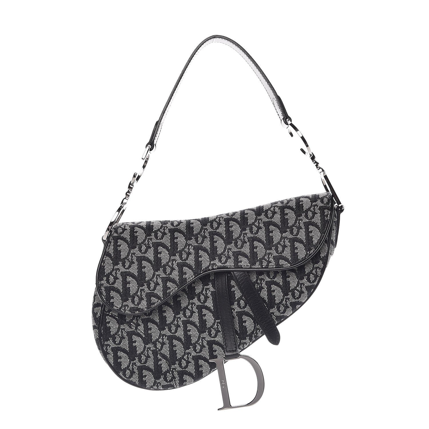 Christian Dior Monogram Saddle Bag Black 1 of 7