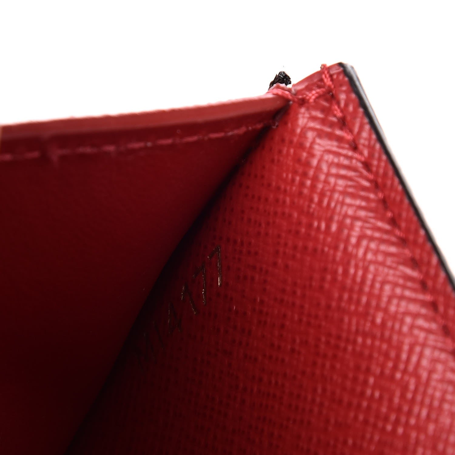Louis Vuitton Damier Ebene Victorine Wallet Red 7 of 8