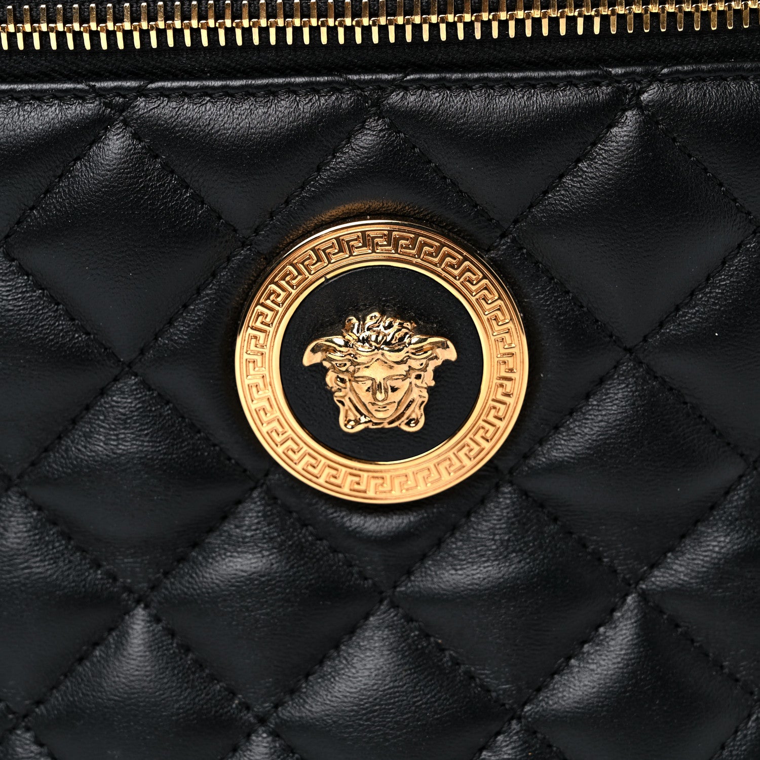 Versace Nappa Quilted Medusa Belt Bag Black 10 of 10