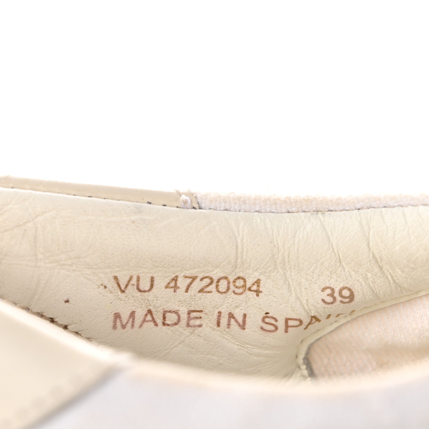 Distressed Canvas Court Classic Sneakers 39 Panna