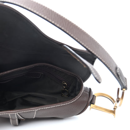 Christian Dior Calfskin Saddle Bag Brown 4 of 4