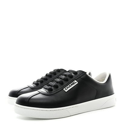 Chanel Calfskin CC Womens Sneakers 35.5 Black 3 of 8