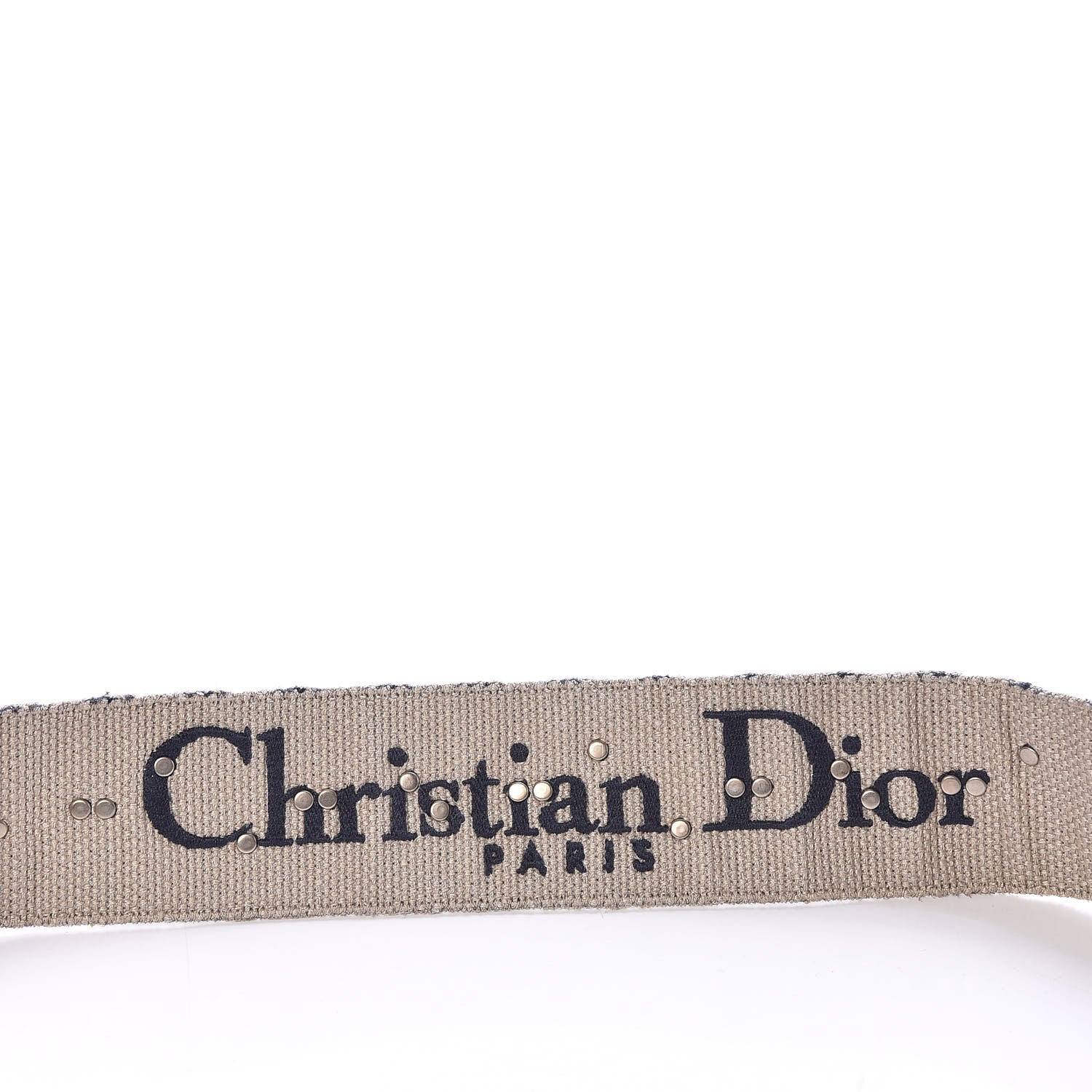 Christian Dior Oblique Studded Shoulder Strap Blue 3 of 6