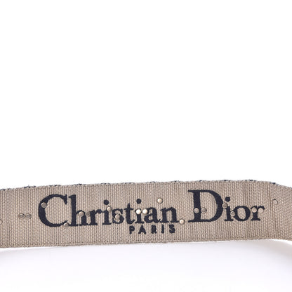 Christian Dior Oblique Studded Shoulder Strap Blue 3 of 6