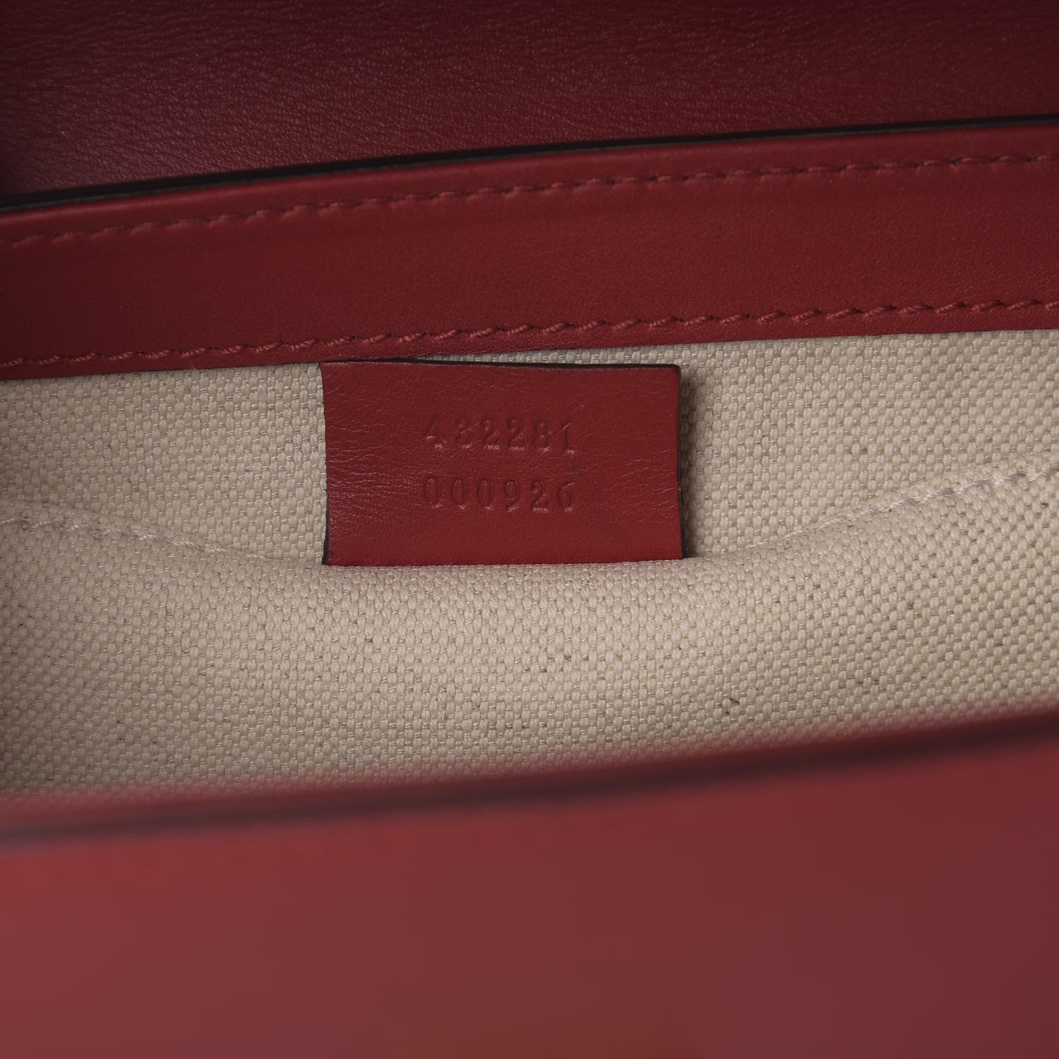 Gucci Calfskin Peony Small Chain Shoulder Bag Hibiscus Red 6 of 11