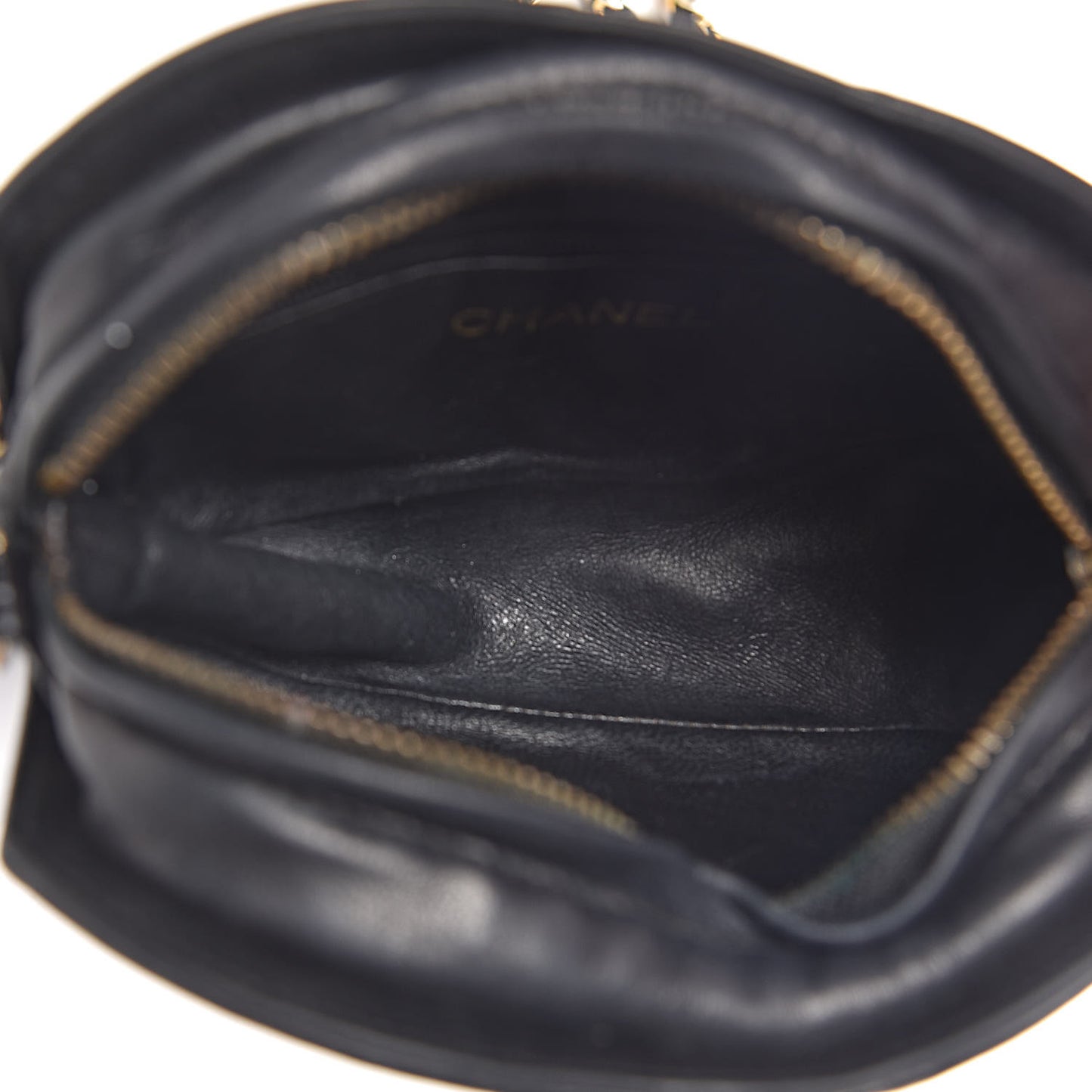 Lambskin Quilted CC Tassel Crossbody Black