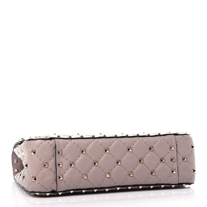Valentino Garavani Lambskin Medium Rockstud Spike Shoulder Bag Poudre 4 of 9