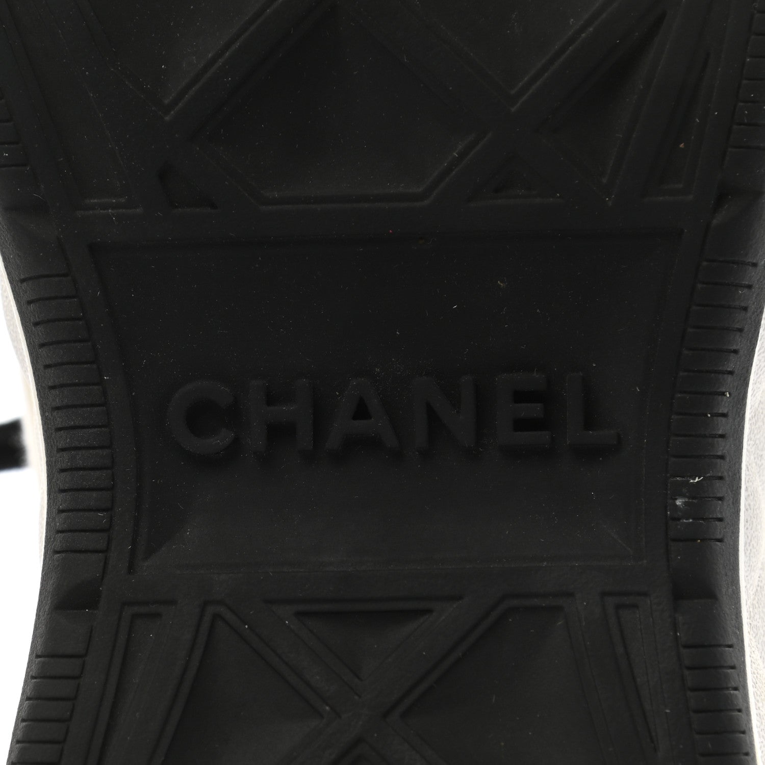 Chanel Fabric Calfskin Suede CC Sneakers 36 Grey White Pink 6 of 9