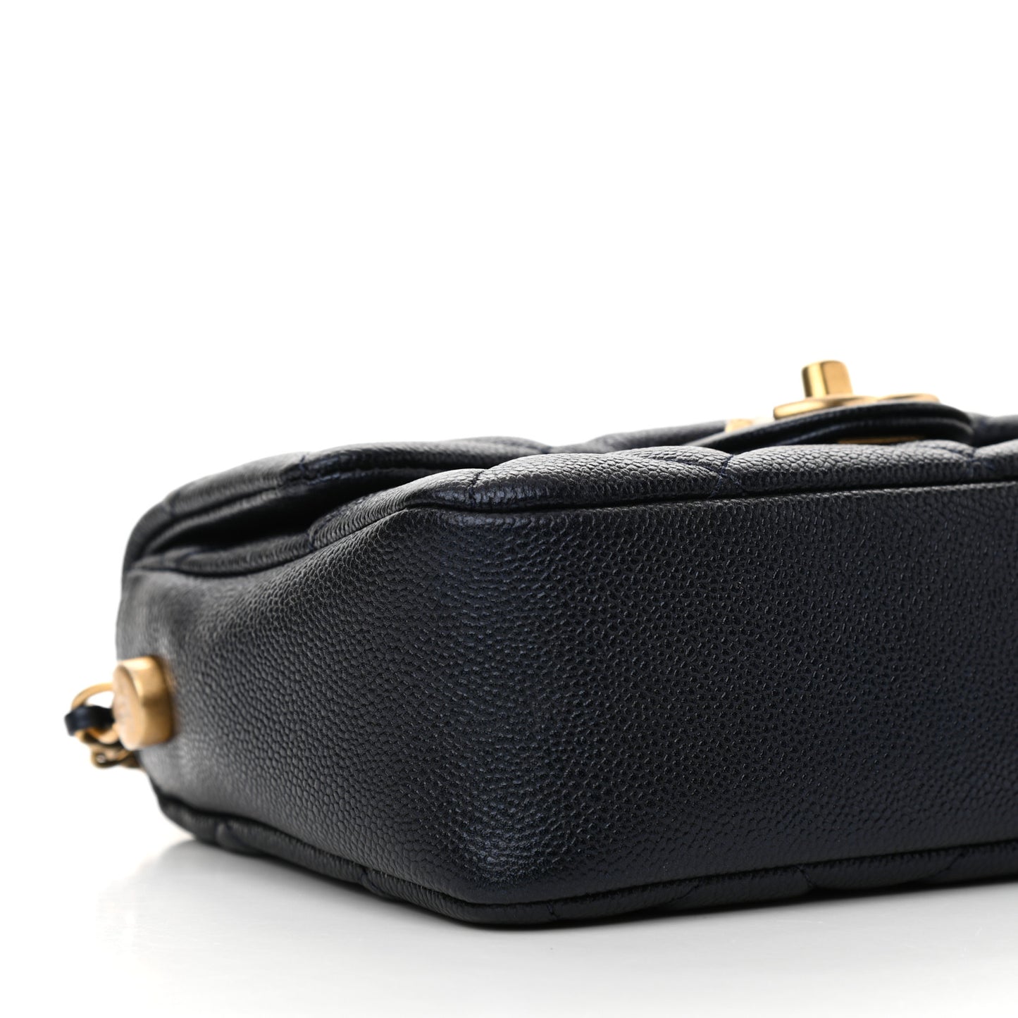 Iridescent Caviar Quilted Mini My Perfect Flap Black