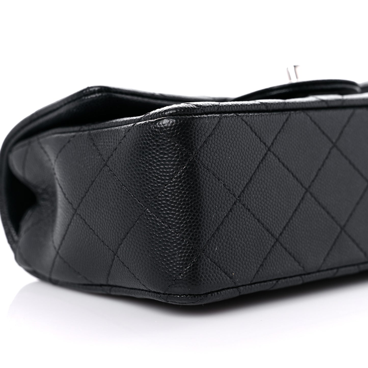 Caviar Quilted Mini Rectangular Flap Black