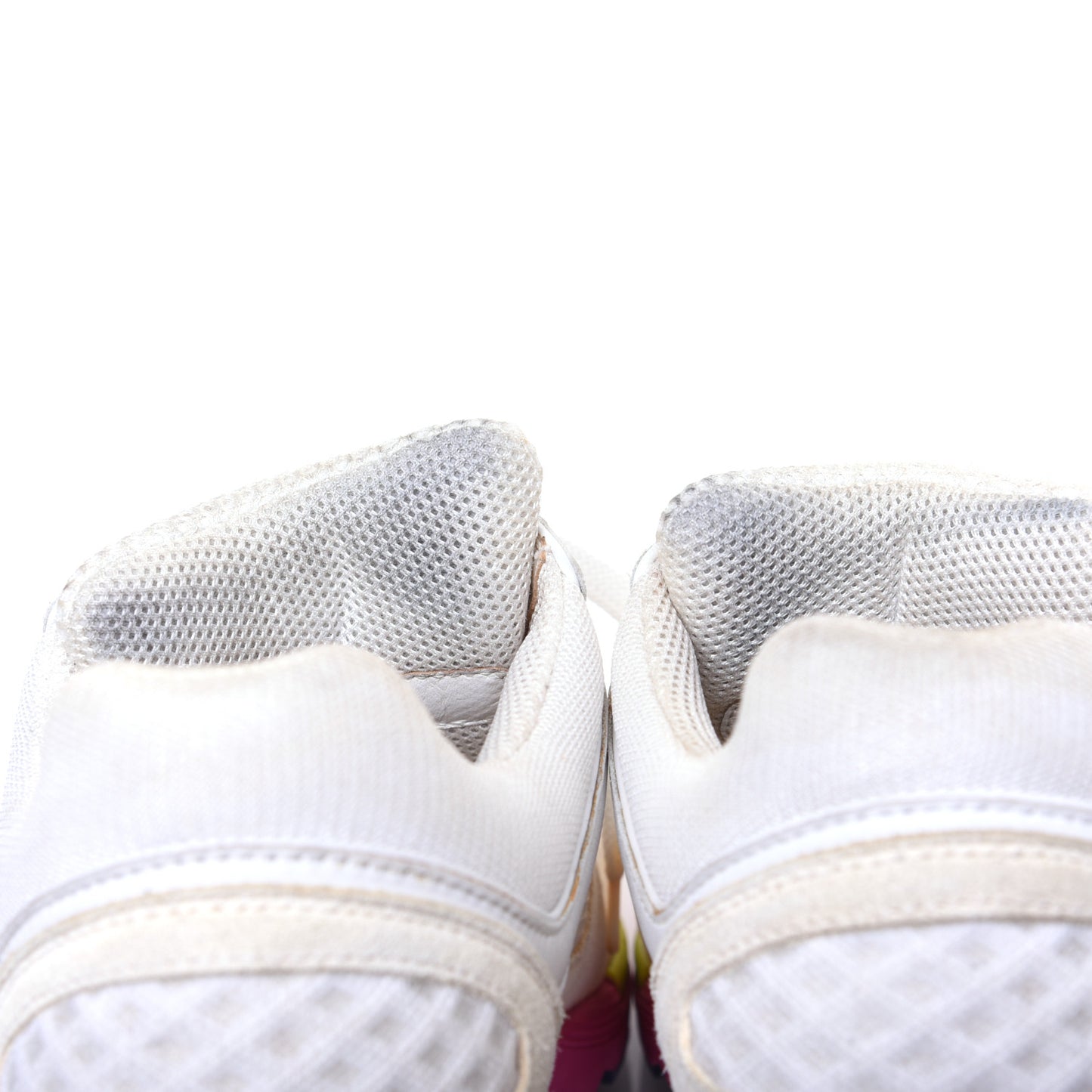 Suede Calfskin CC Sneakers 37 White Pink Green