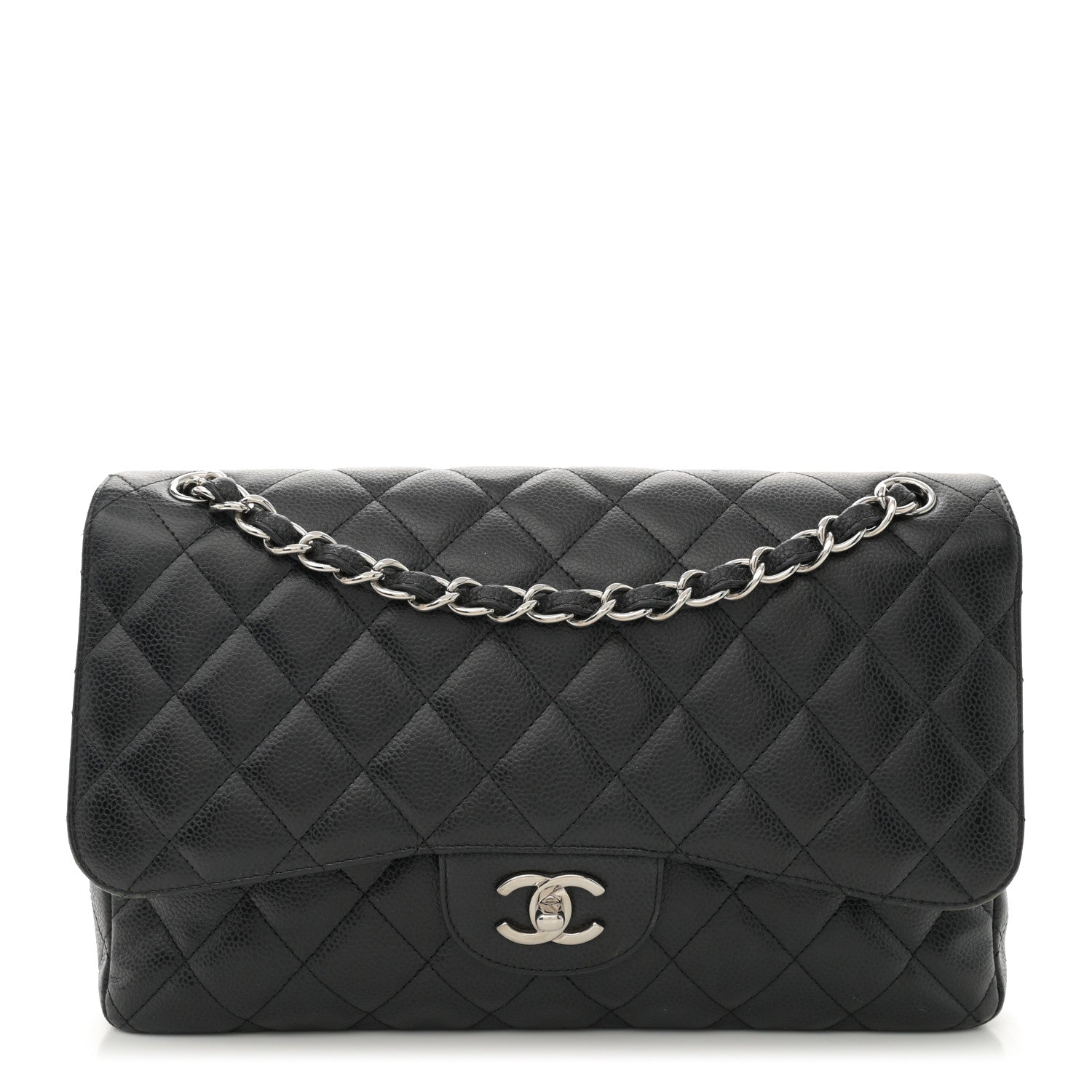 Chanel Caviar Quilted Jumbo Double Flap Black 1 of 16