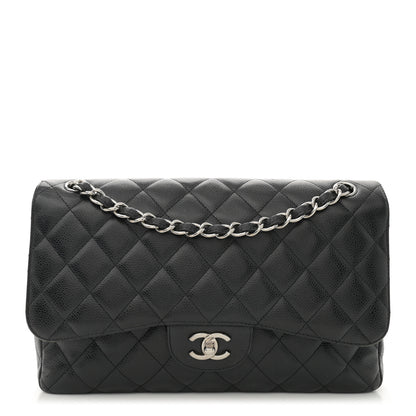 Chanel Caviar Quilted Jumbo Double Flap Black 1 of 16