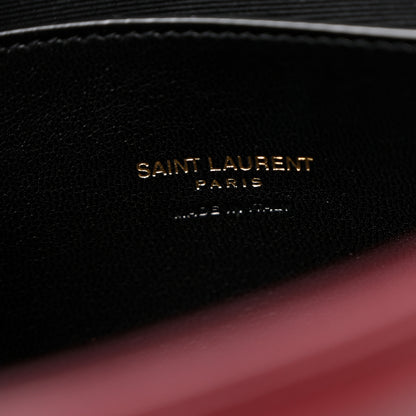 Saint Laurent Lambskin Quilted Monogram Toy Loulou Crossbody Bag  Rouge Cabernet 6 of 9
