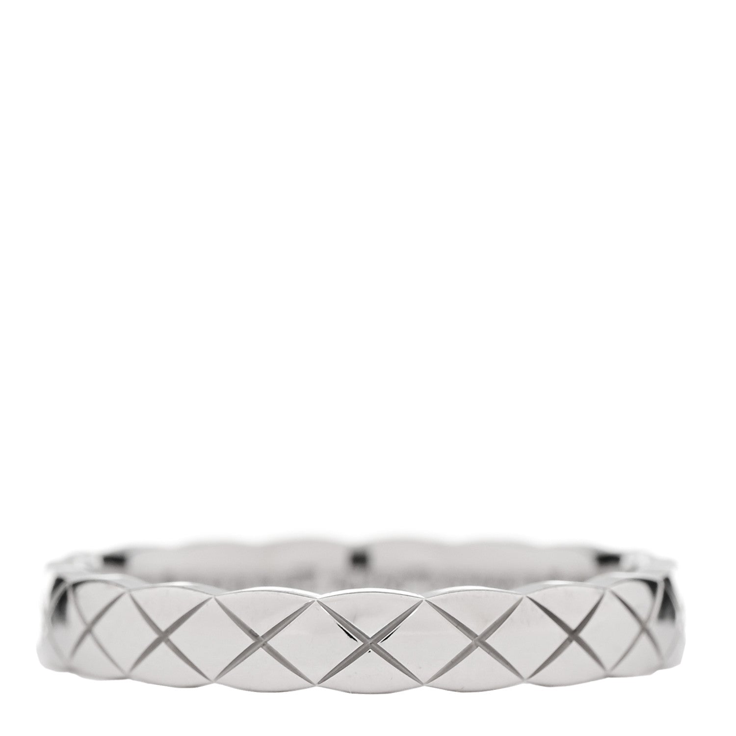 Chanel 18K White Gold Mini Coco Crush Ring 56 7.5 1 of 5