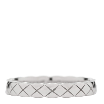Chanel 18K White Gold Mini Coco Crush Ring 56 7.5 1 of 5