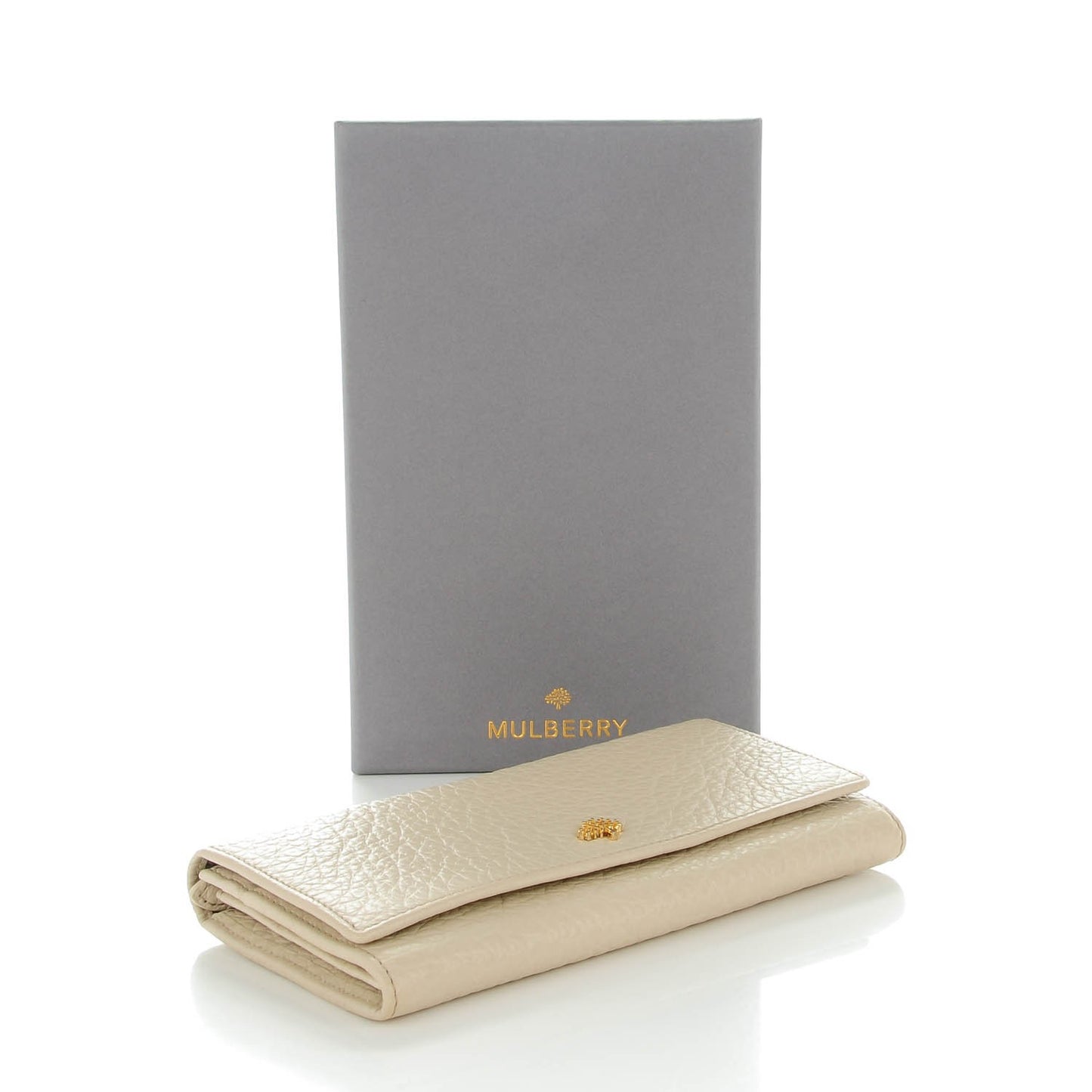 Soft Large Grain Calfskin Eliza Continental Wallet Pear Sorbet