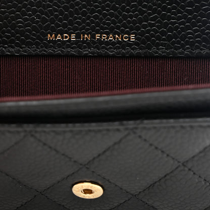 Chanel Caviar Quilted Flap Card Holder Wallet Black 7 of 9