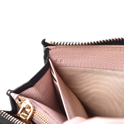Miu Miu Goatskin Madras Zip Around Wallet Black 8 of 13