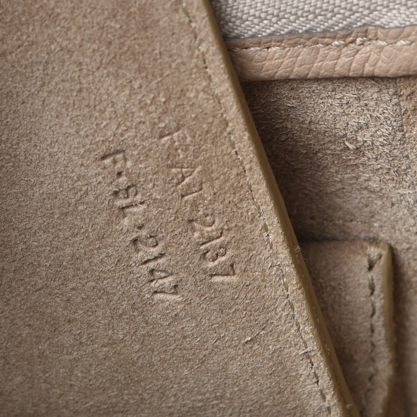 Grained Calfskin Micro Belt Bag Light Taupe