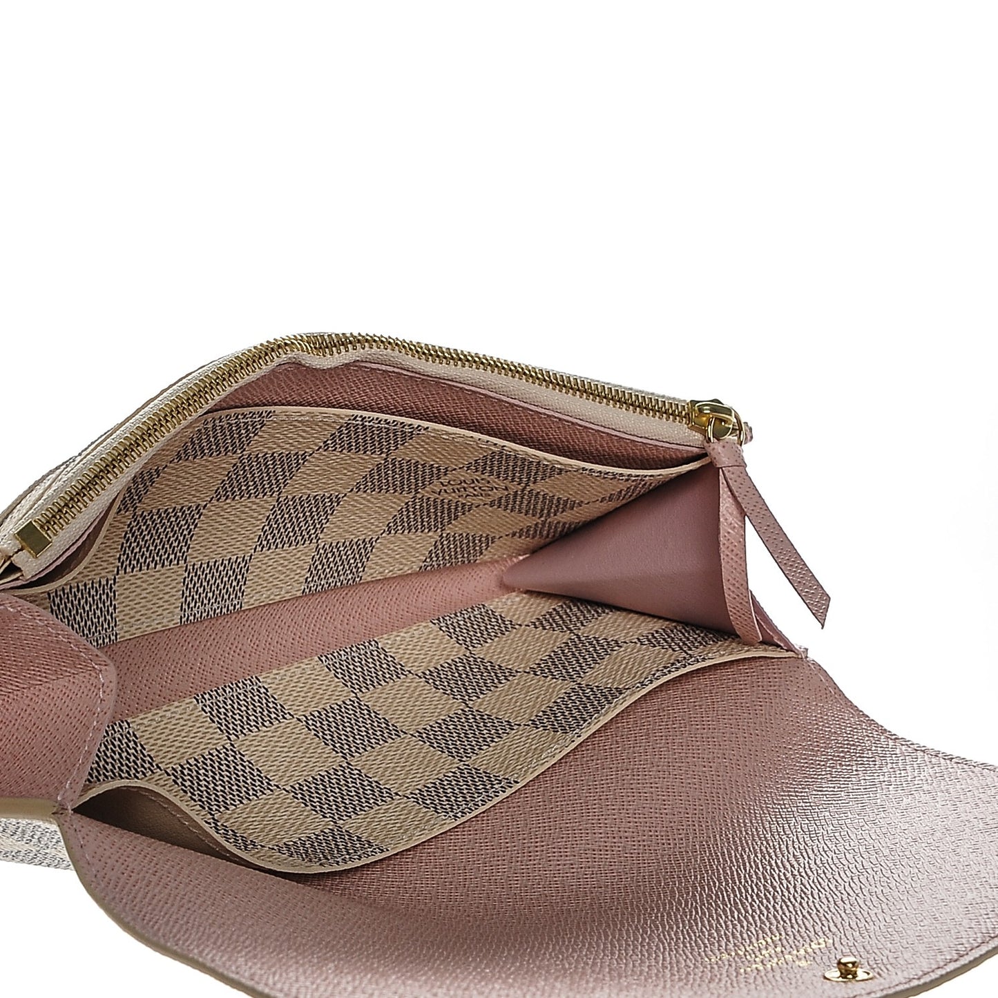 Damier Azur Emilie Wallet Rose Ballerine