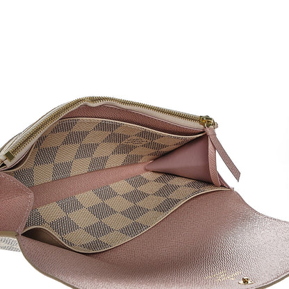Louis Vuitton Damier Azur Emilie Wallet Rose Ballerine 6 of 6