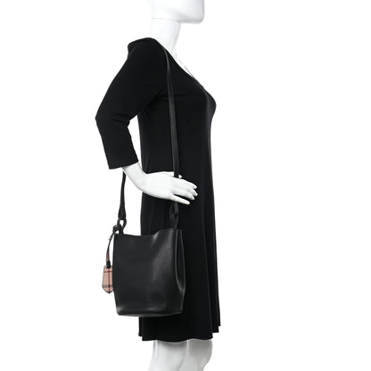 Burberry London Grainy Calfskin Small Lorne Bucket Crossbody Black 2 of 11