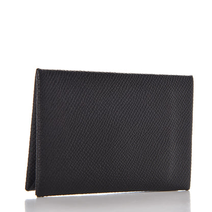 Hermes Epsom Calvi Card Case Black 3 of 8