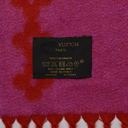 Louis Vuitton Cashmere Flowers River Scarf Ruby 4 of 5