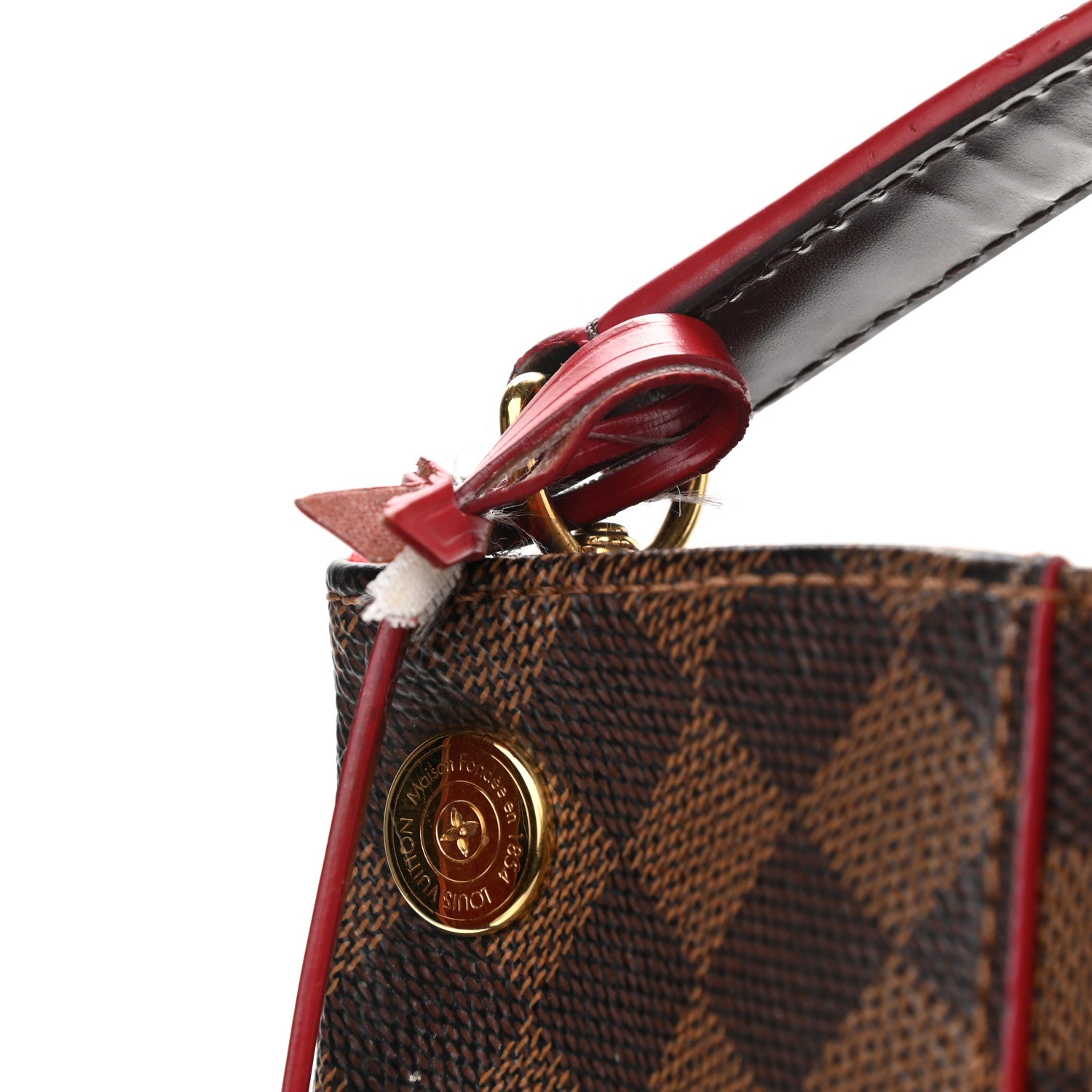 Louis Vuitton Damier Ebene Caissa Hobo Cherry 21 of 22