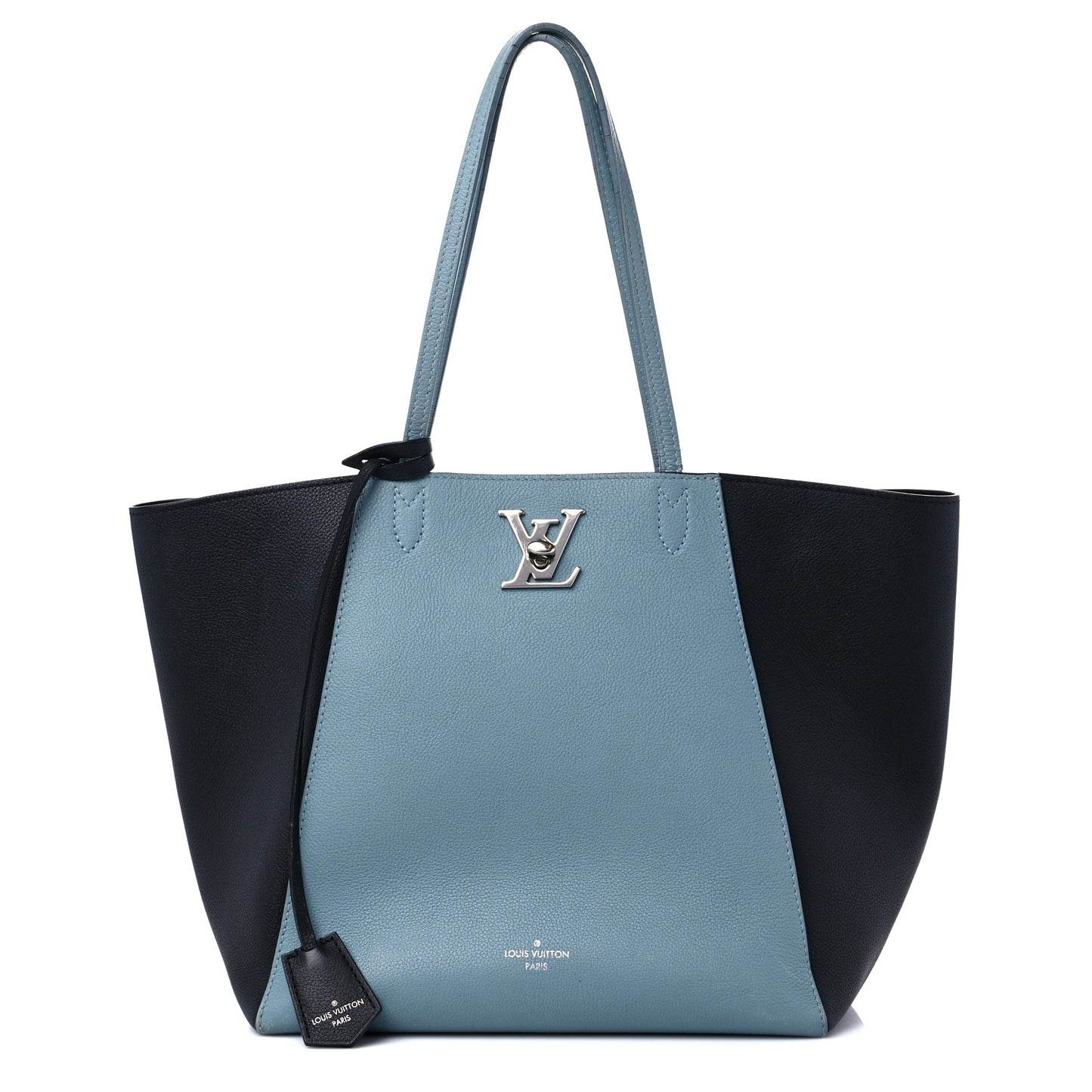 Calfskin Lockme Cabas Sky Black