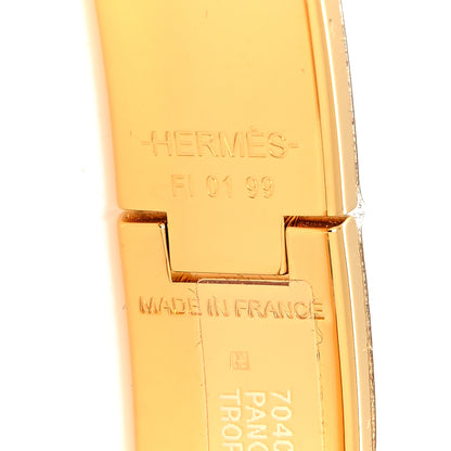 Hermes Enamel Printed Panoplie Equestre Narrow Clic Clac H Bracelet PM Tropique 5 of 5