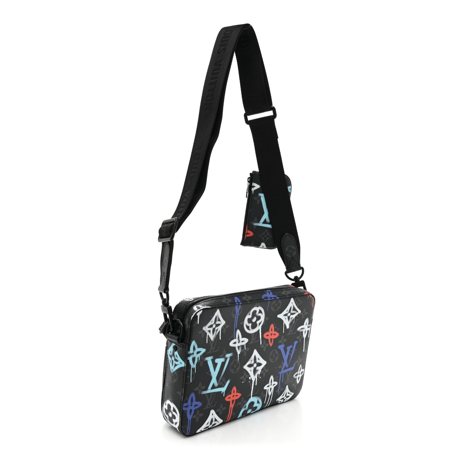 Louis Vuitton Monogram Eclipse LV Graffiti Trio Messenger Multicolor 3 of 13