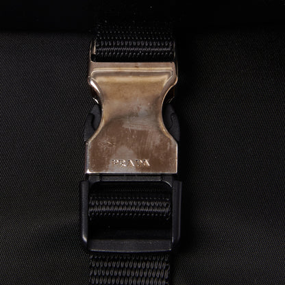 Prada Tessuto Nylon Saffiano Messenger Bag Black 8 of 10