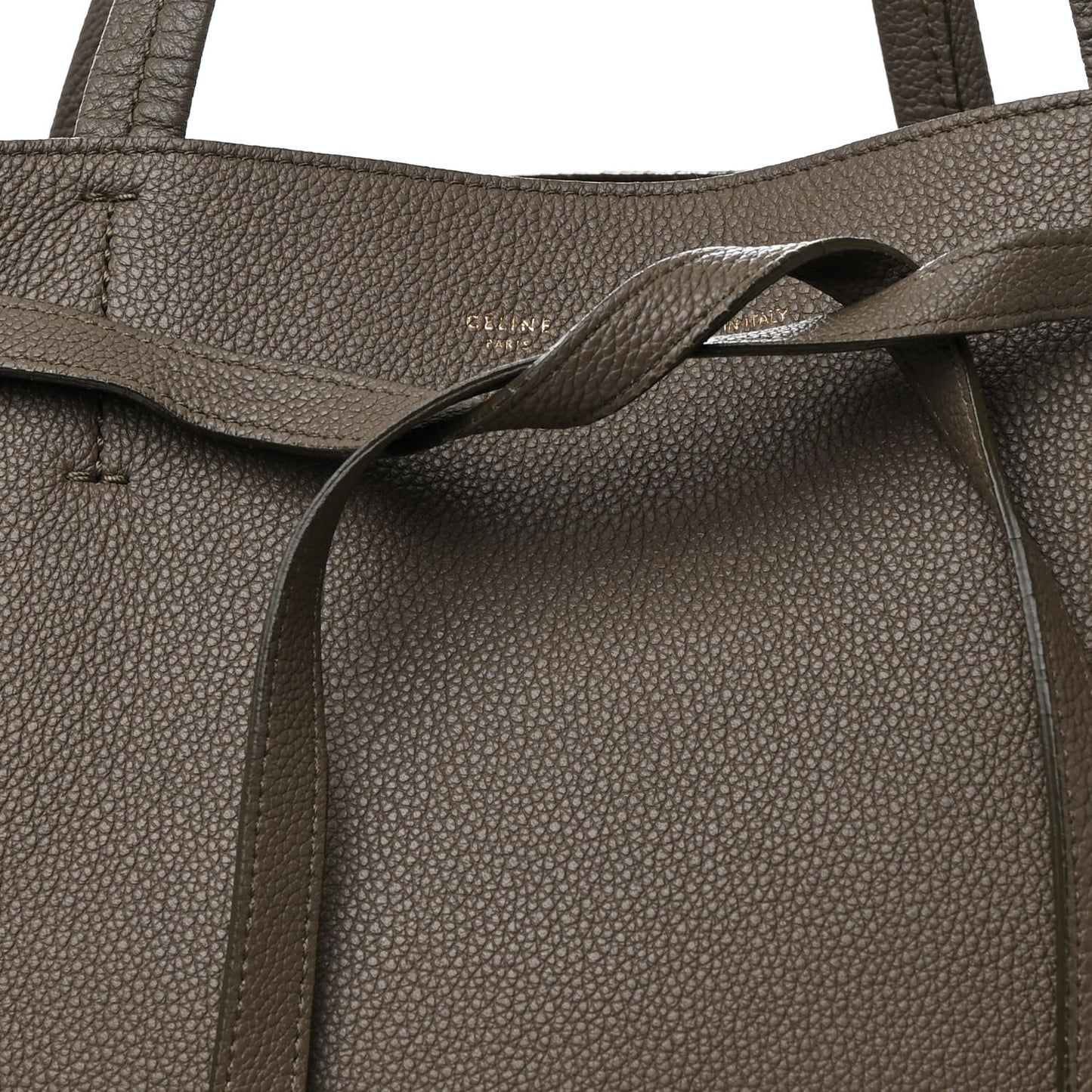 Soft Grained Calfskin Medium Belt Cabas Phantom Taupe