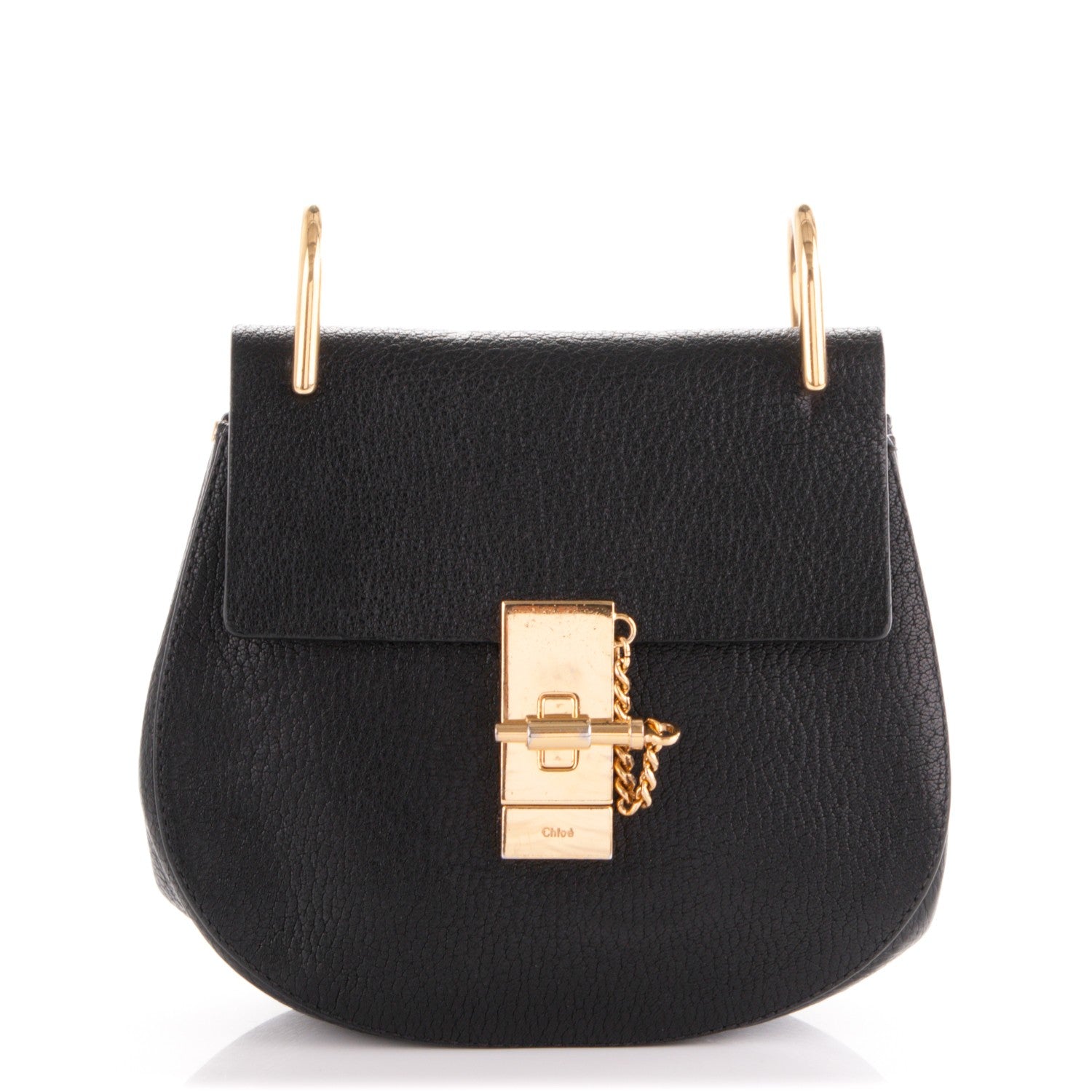 Chloe Grained Lambskin Mini Drew Shoulder Bag Black 1 of 7