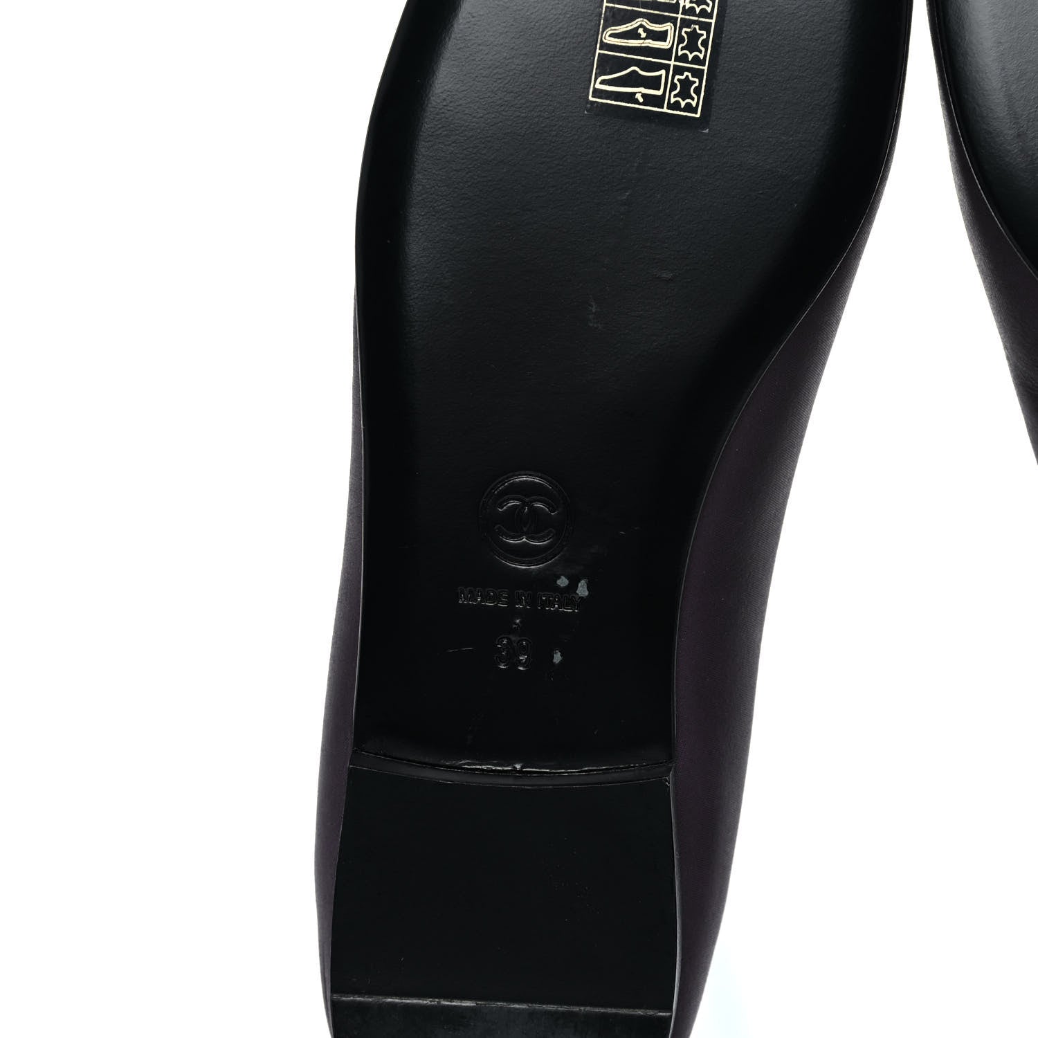 Chanel Lambskin Cap Toe Ballerina Flats 39 Prune 6 of 9