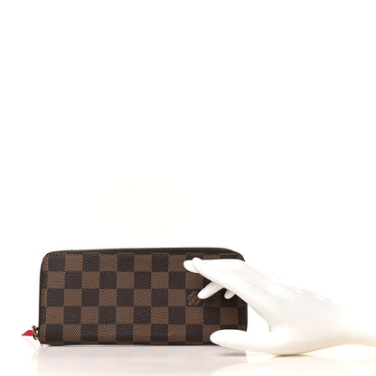 Louis Vuitton Damier Ebene Clemence Wallet Cherry 2 of 7