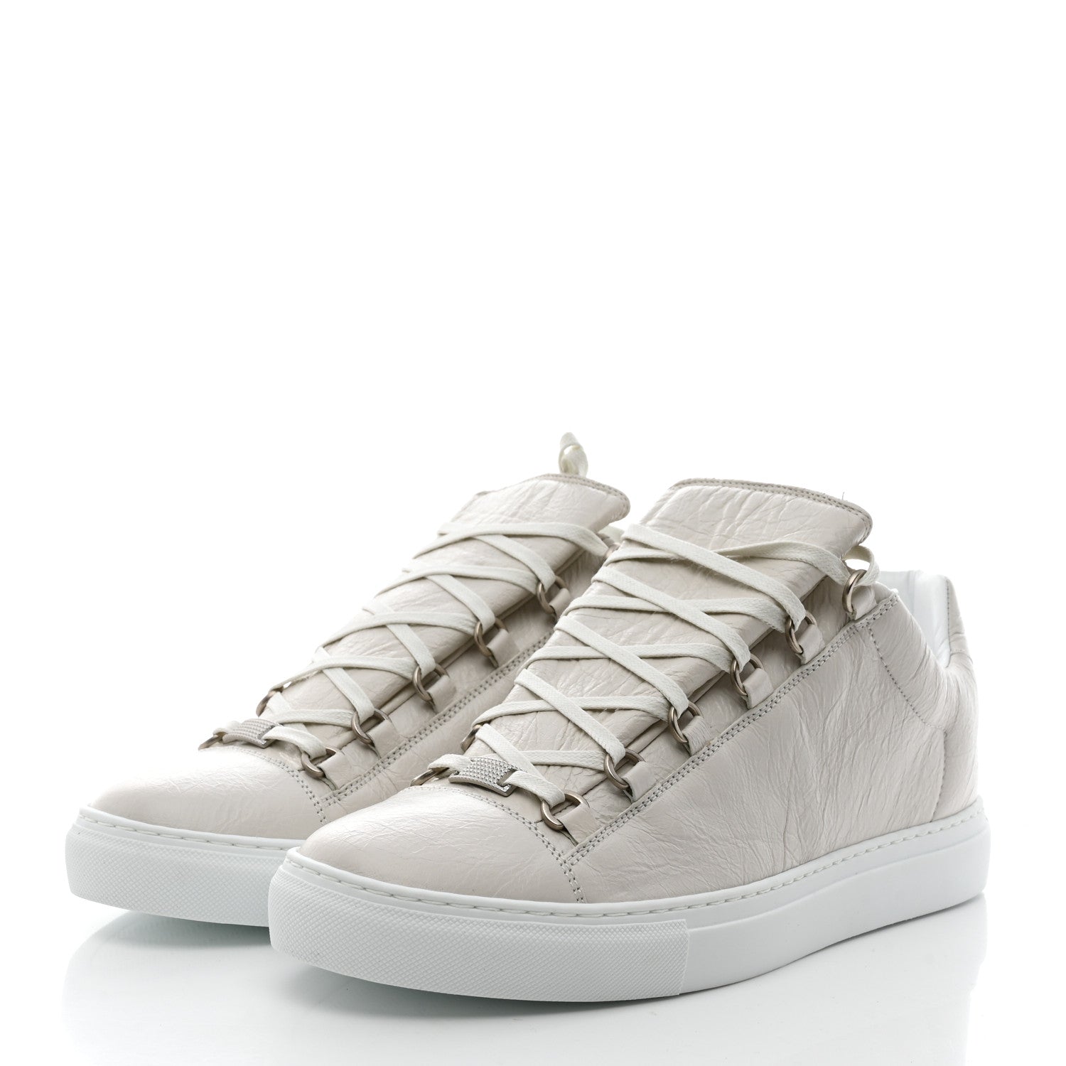 Balenciaga Agneau Arena Opaque Mens Low Top Sneakers 43 Extra White 3 of 10
