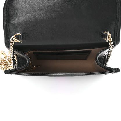 Gucci Textured Calfskin Web Mini Rajah Slim Flap Shoulder Bag Black 5 of 12
