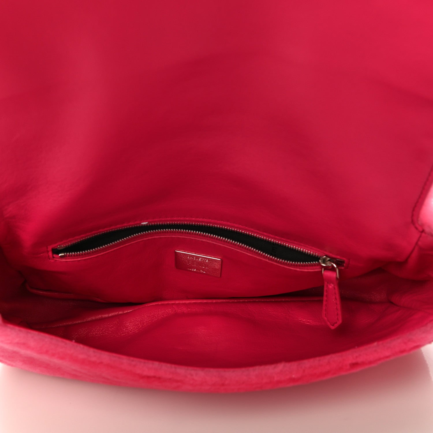 Fendi Shearling Shiny Nappa Baguette Rosa Fluo 5 of 10